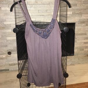 Grey Embellished Going Out Top